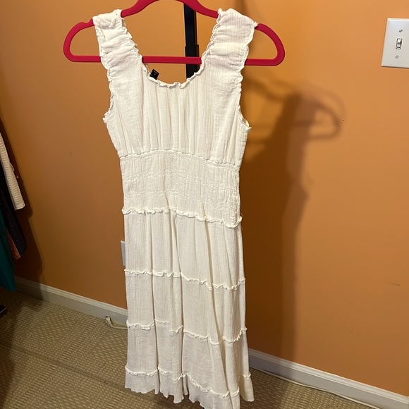 2 100% cotton sleeveless ruffle stretch dress size small - Picture 7 of 12